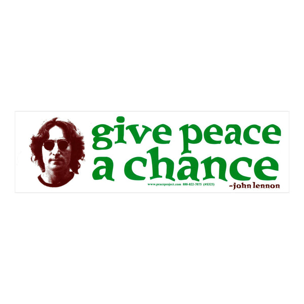 John Lennon Give Peace a Chance Bumper Sticker