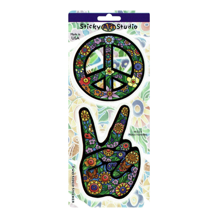 Stained Glass Peace Window Sticker Set