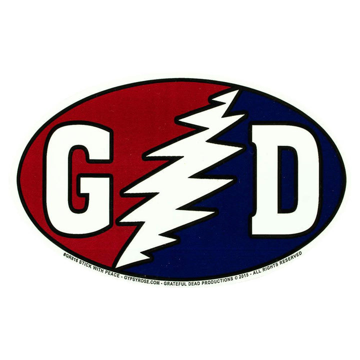Grateful Dead GD Bolt Bumper Sticker