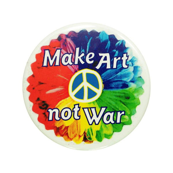 Make Art Not War Button