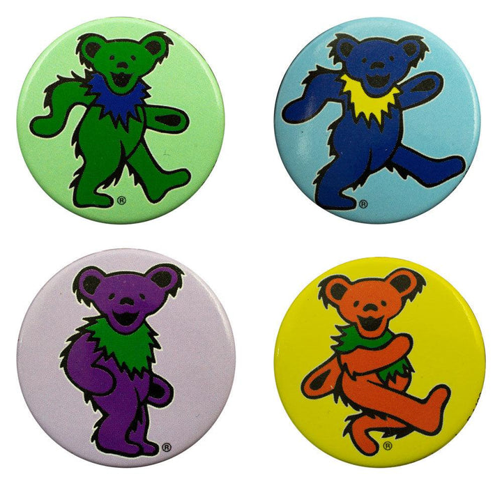 Grateful Dead Dancing Bear Button Set