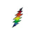Grateful Dead Rainbow Tie Dye Batik Bolt Mini Sticker