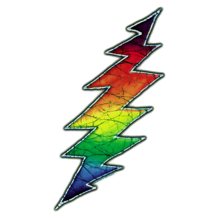 Grateful Dead Rainbow Tie Dye Batik Bolt Sticker