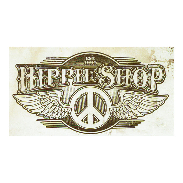 Hippie Shop Distressed Bumper Sticker
