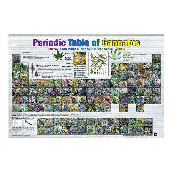 Periodic Table of Cannabis Poster