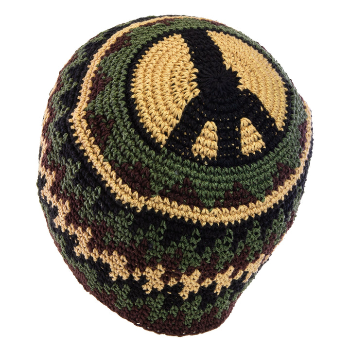 Peaceful Planet Crochet Skull Cap