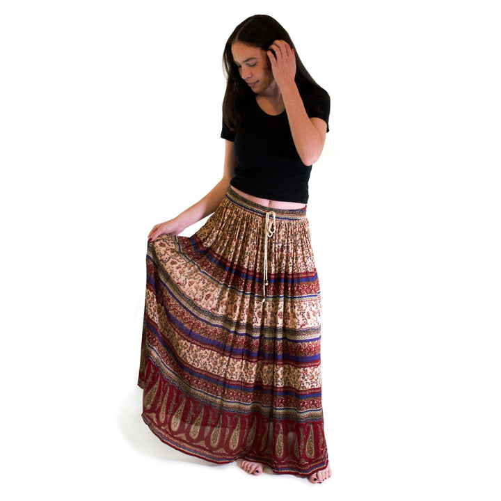 Bohemian Indian Print Skirt