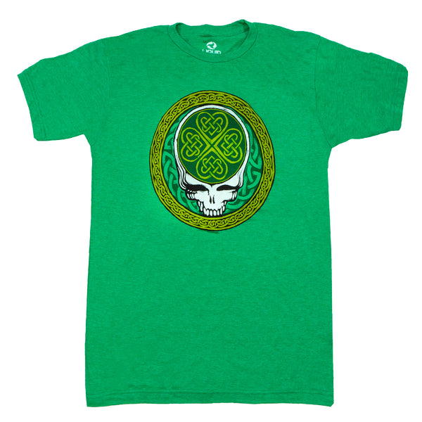 Grateful Dead Celtic Shamrock Steal Your Face T Shirt