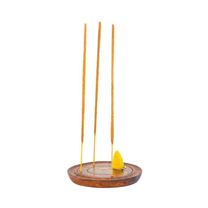 Moon and Star Round Cone and Stick Incense Burner