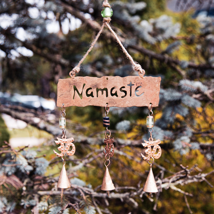 Recycled Namaste Wind Chime