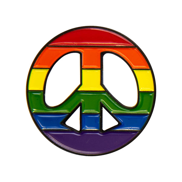 Rainbow Peace Sign Pin