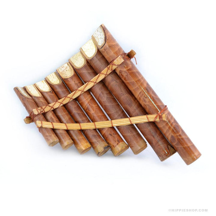 Curved Wood Pan Flute Instrument