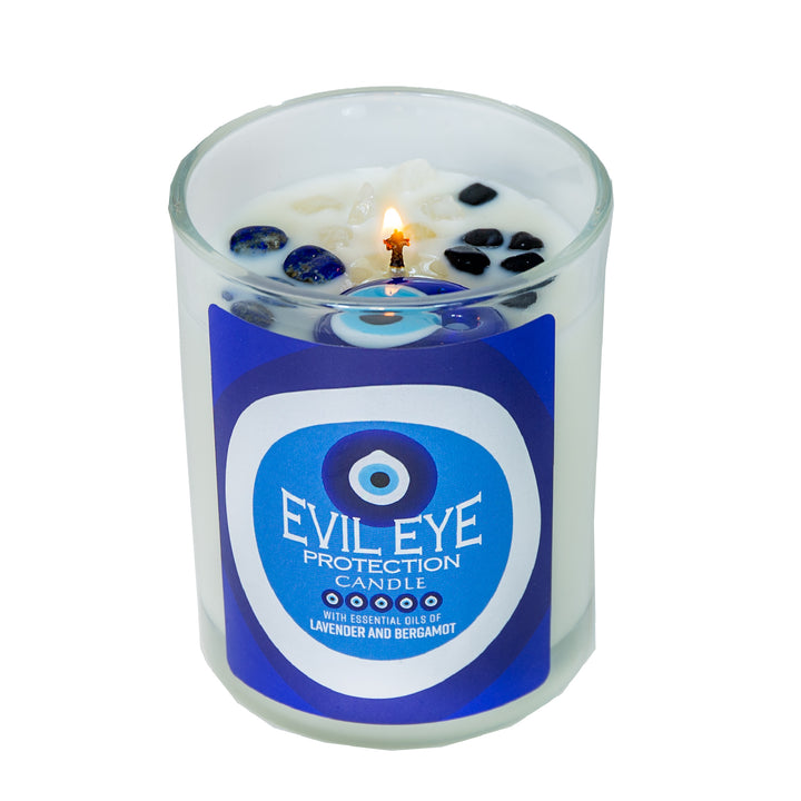 Evil Eye Protection Glass Candle