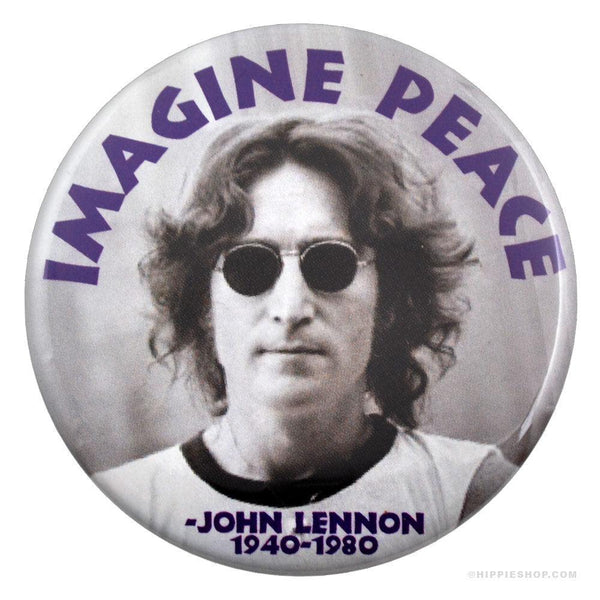 John Lennon Imagine Peace Button