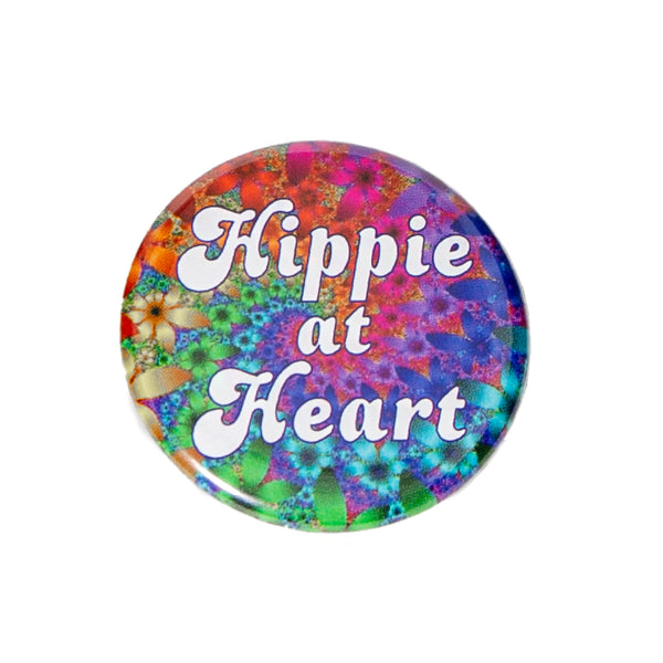 Hippie At Heart Button