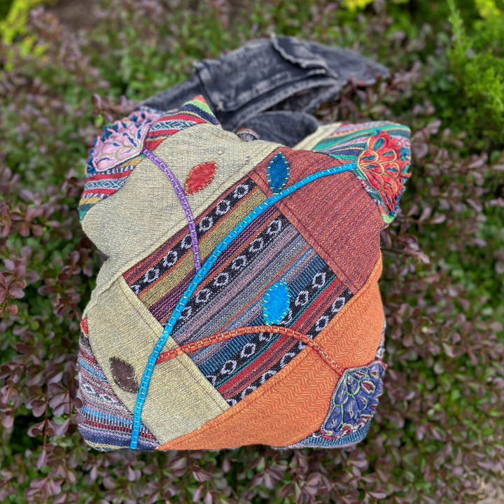 Patchwork Cut and Sew Flower Shoulder Bag