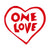 One Love Heart Sticker