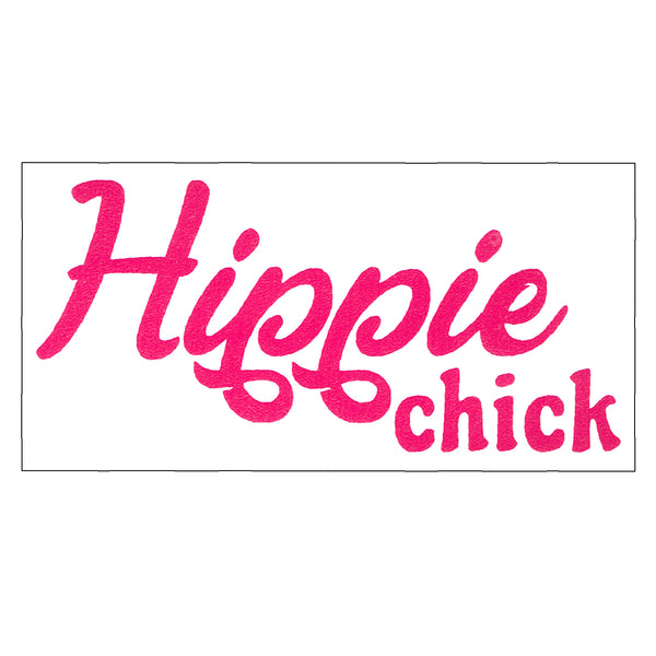 Hippie Chick Rub-On Sticker