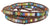 Mosaic Glass Bead and Leather Wrap Bracelet