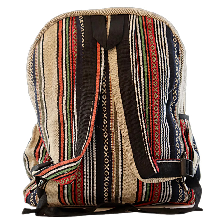 Hemp Mushroom Embroidered Baja Backpack Back