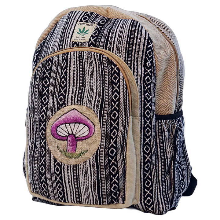 Hemp Mushroom Embroidered Baja Backpack