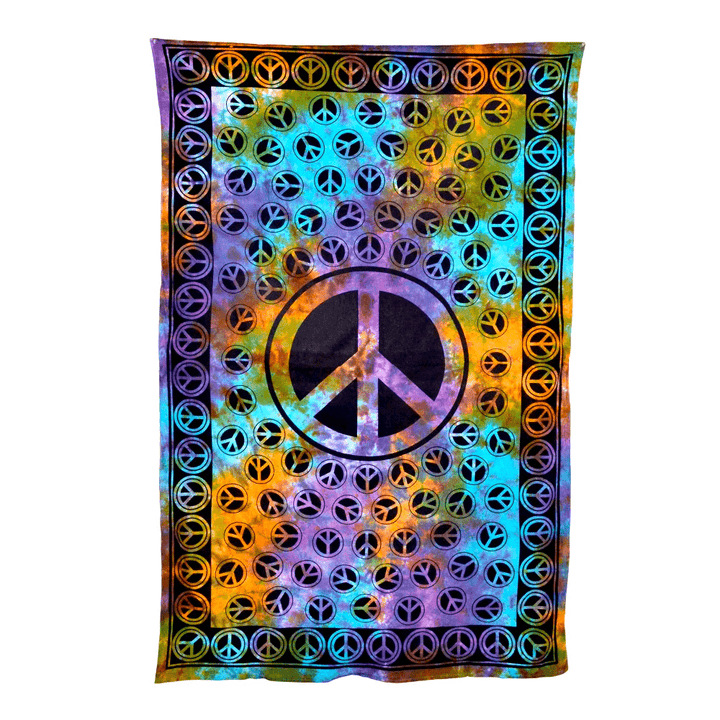 Peace Sign Tie Dye Tapestry